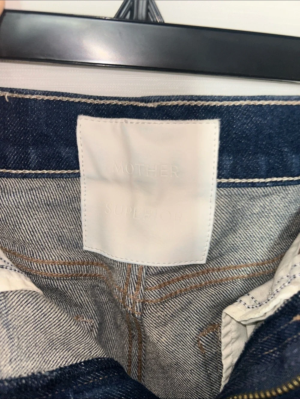Mother Dark Blue Slim Straight Jeans